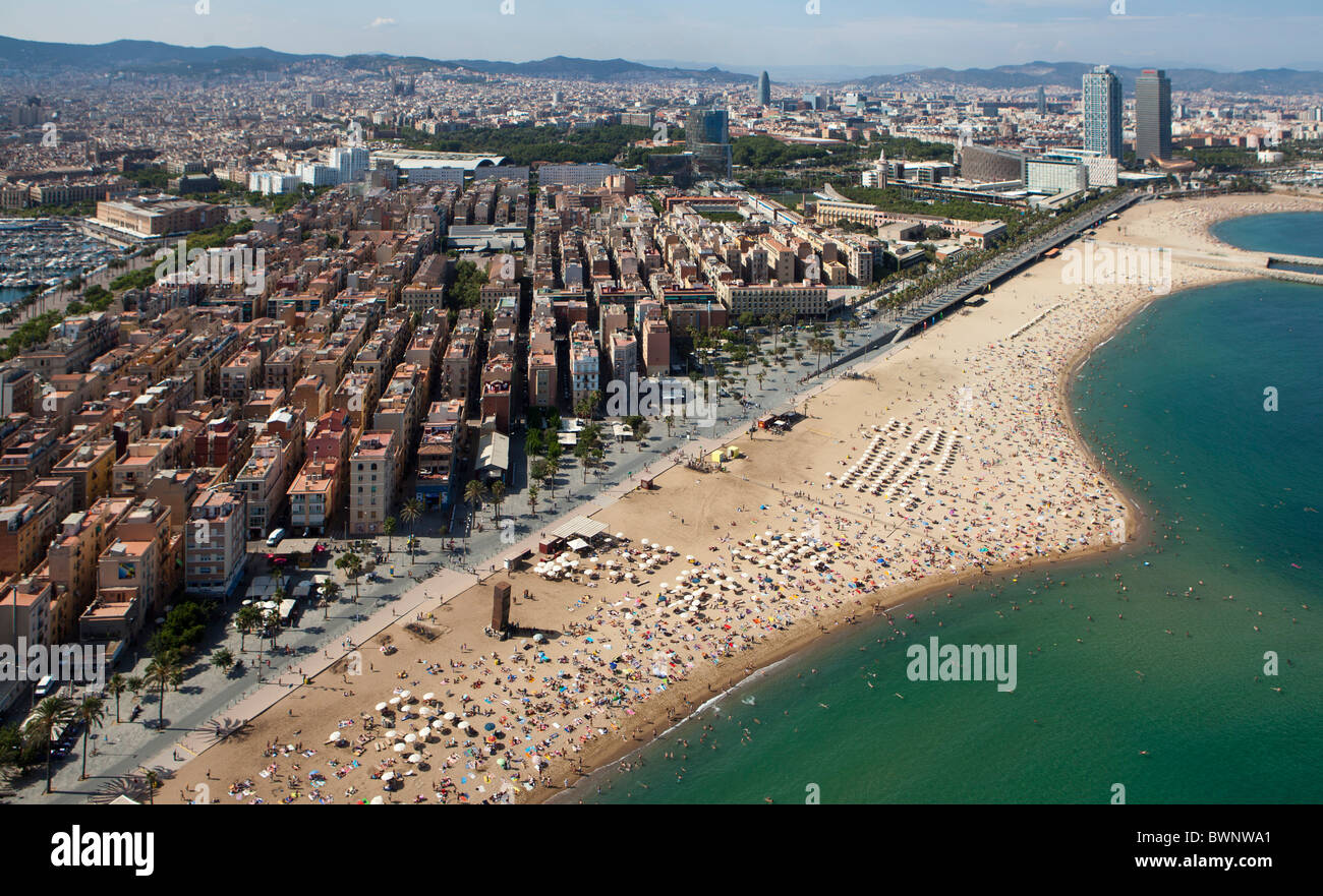 Luftaufnahme von Barcelona Stockfoto