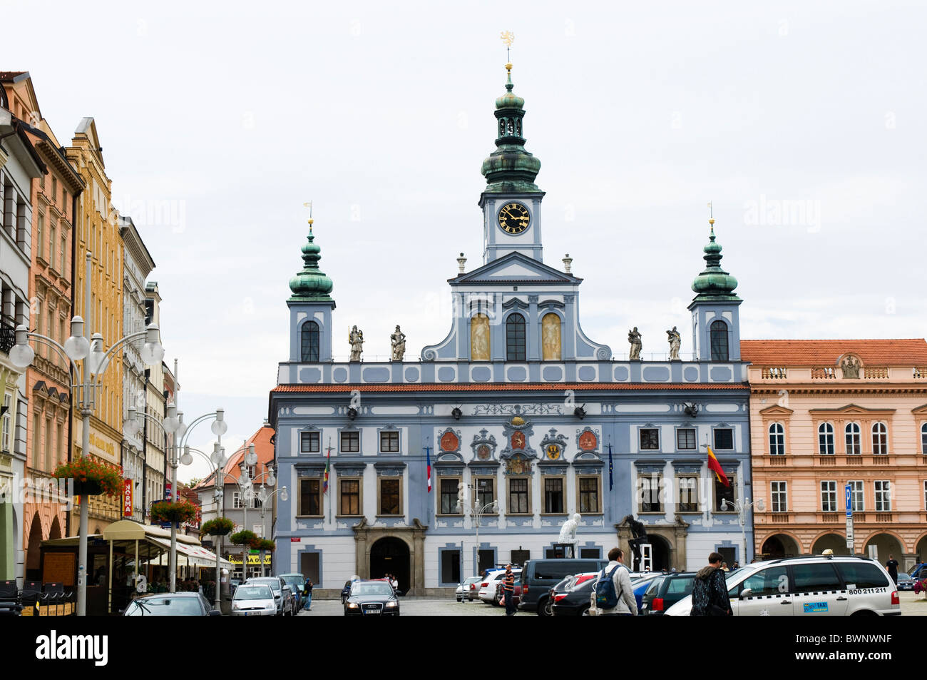 Rathaus, dem Altstädter Ring, České Budějovice, Tschechische Republik Stockfoto