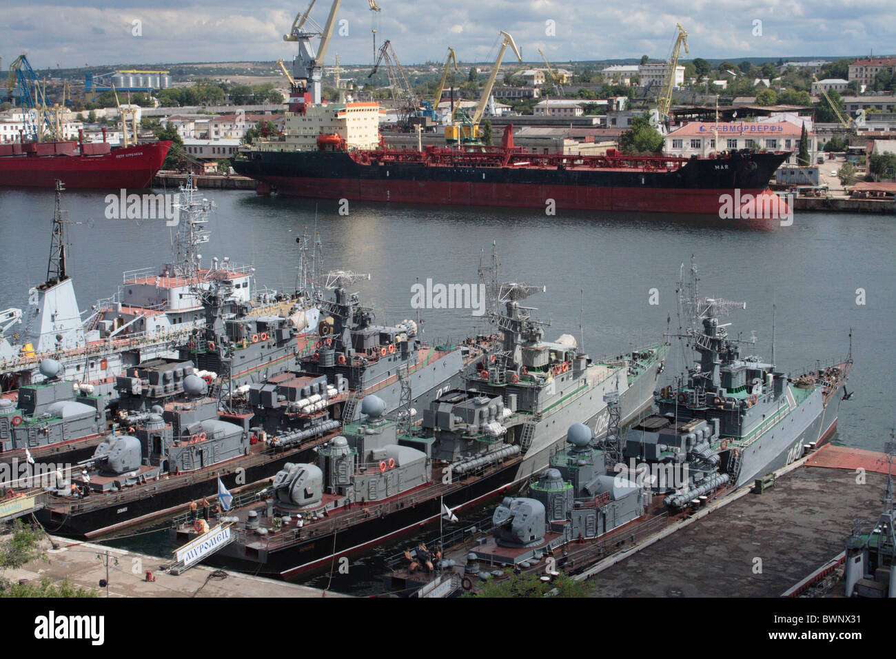 Russische Marine südlichen Bucht Sewastopol-Krim-Ukraine-Europa-schwarz Meeresküste Reisen Schiff Schiffe Schiff Vesse Stockfoto