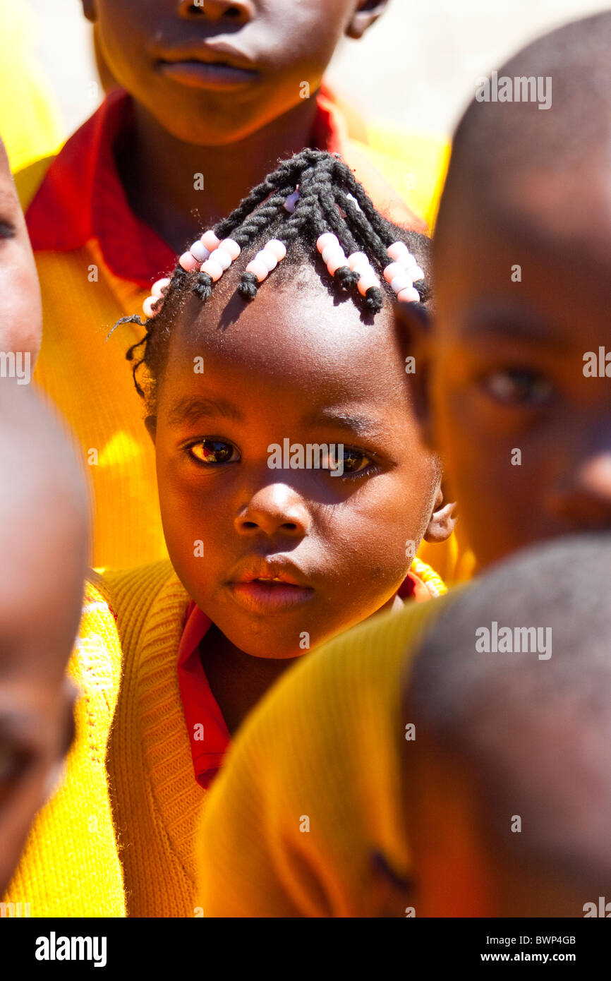 Kinder auf eine Entdeckungsreise zum Lake Nakuru, Kenia Stockfoto