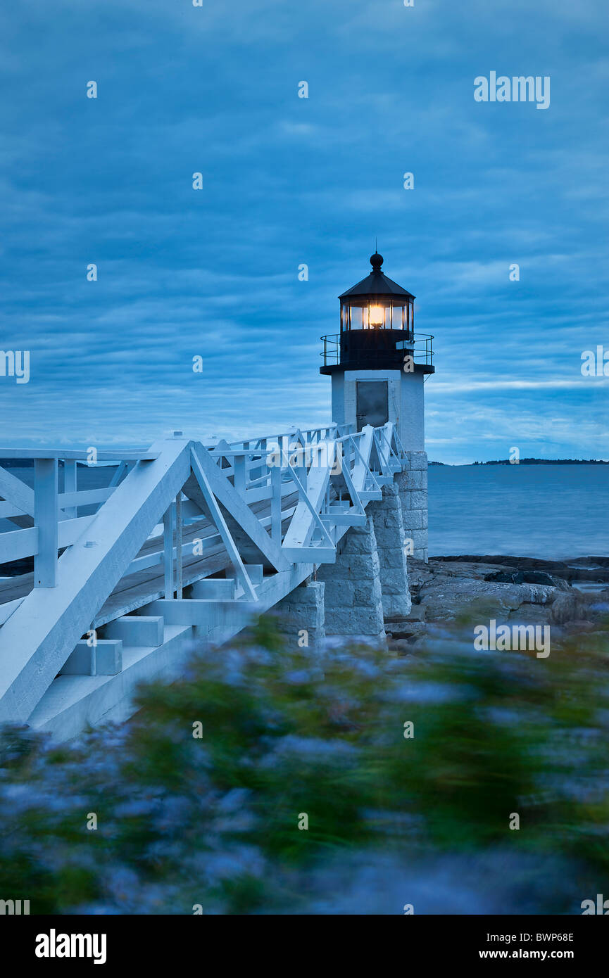 Marshall Punkt Licht, Port Clyde, Maine, ME, USA Stockfoto