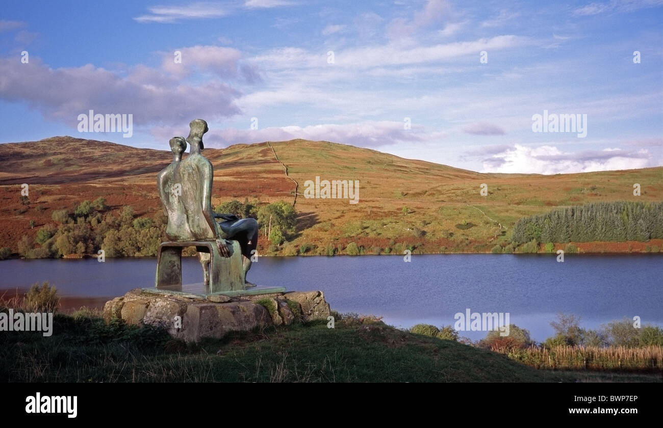 Der König & Königin Skulptur von Henry Moore am Glenkiln Skulpturenpark, Dumfries & Galloway, Schottland Stockfoto