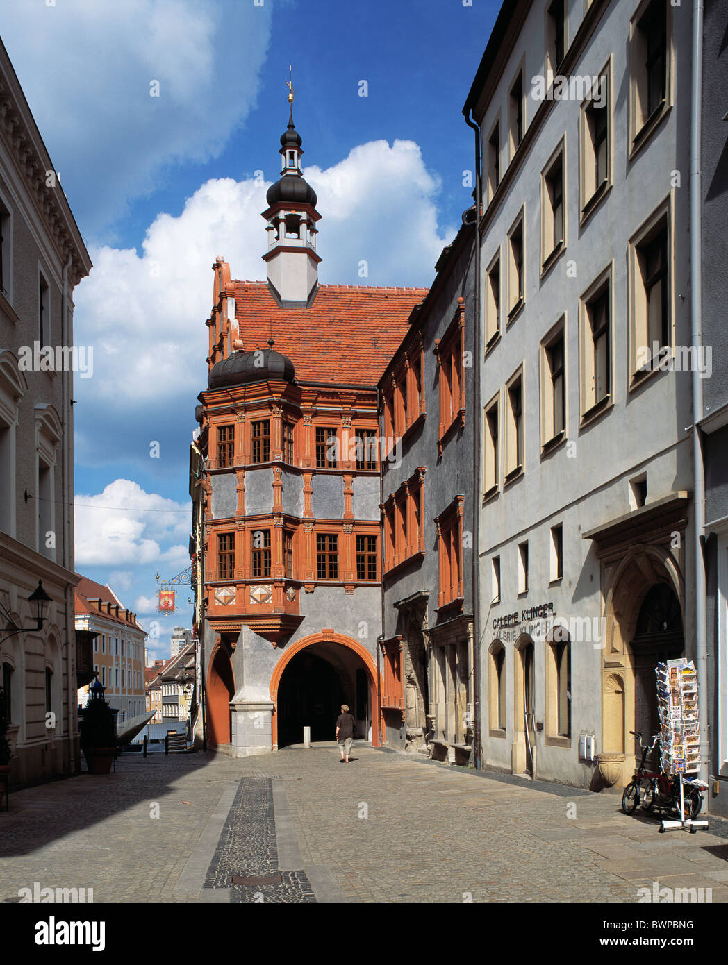 Deutschland Europa Görlitzer Altstadt Schonhof am unteren Marktplatz Wohn Gebäude Renaissance-Stil Stockfoto