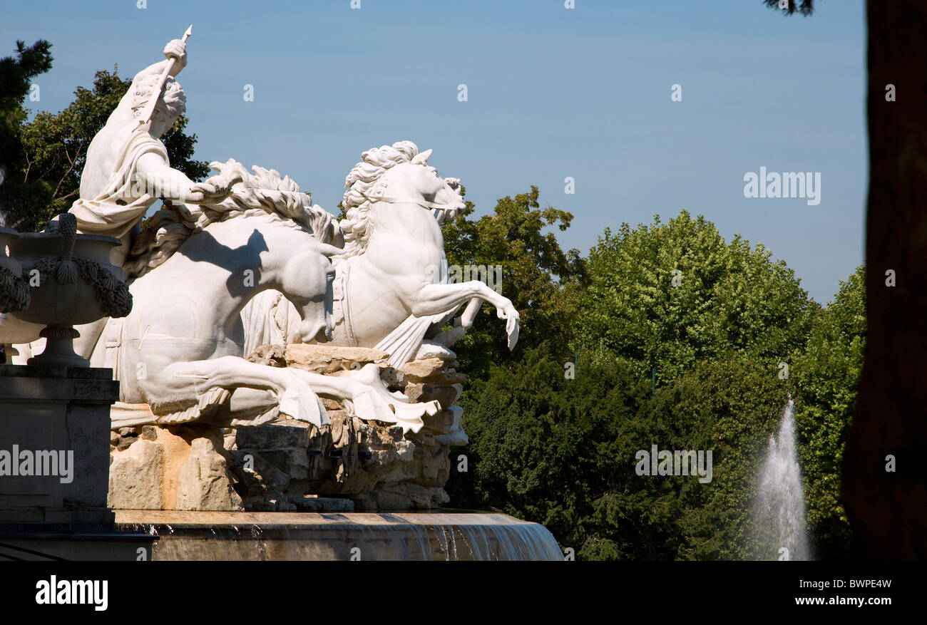 Wien - Poseidon Brunnen in Schönbrunn Stockfoto