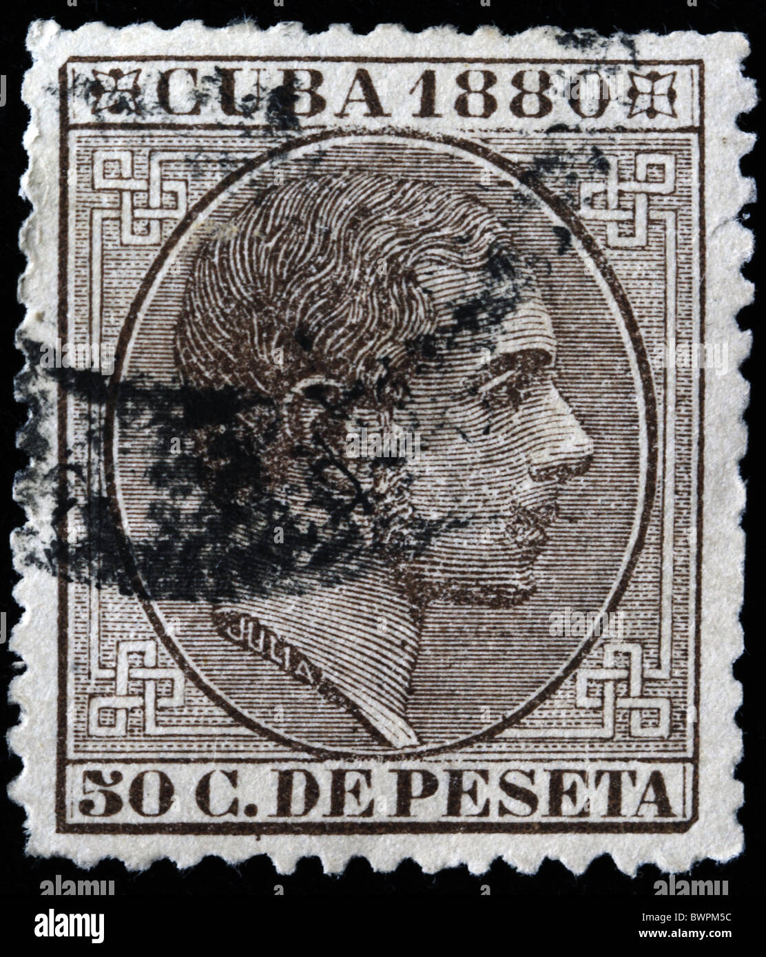 Alfonso XII von Spanien (geb. Alfonso Francisco de Asís Fernando Pío Juan María De La Concepción Gregorio Pelayo) Stockfoto