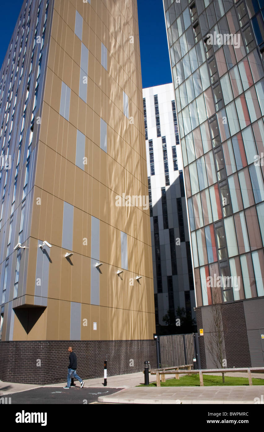 Parkway Tor, Studentisches Wohnen, (Ian Simpson Architects) Manchester, England, UK Stockfoto