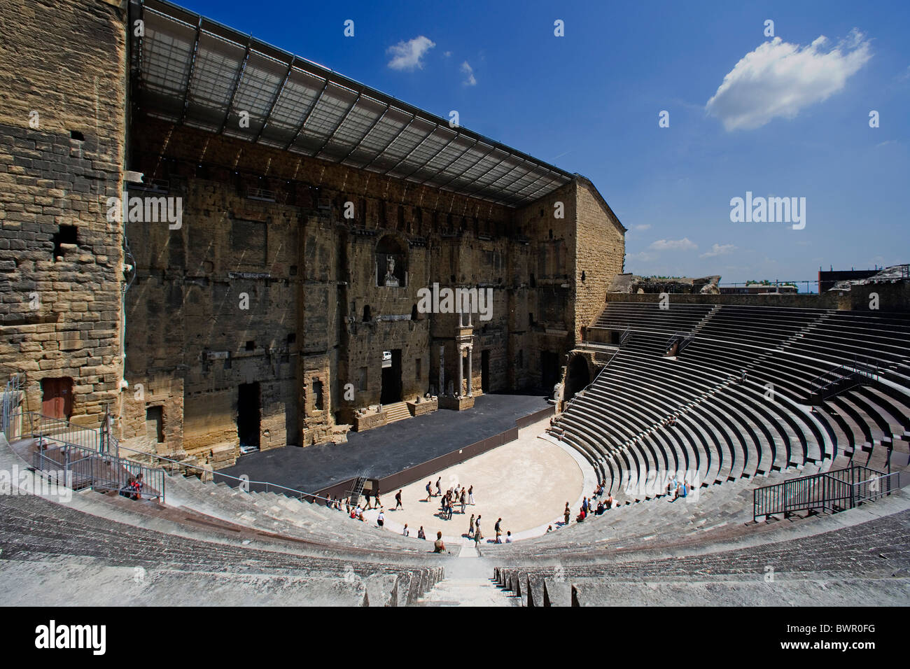 Frankreich Europa Orange Stadt römischen Theater UNESCO Welt Kulturerbe Architektur Römer antike historische Stockfoto