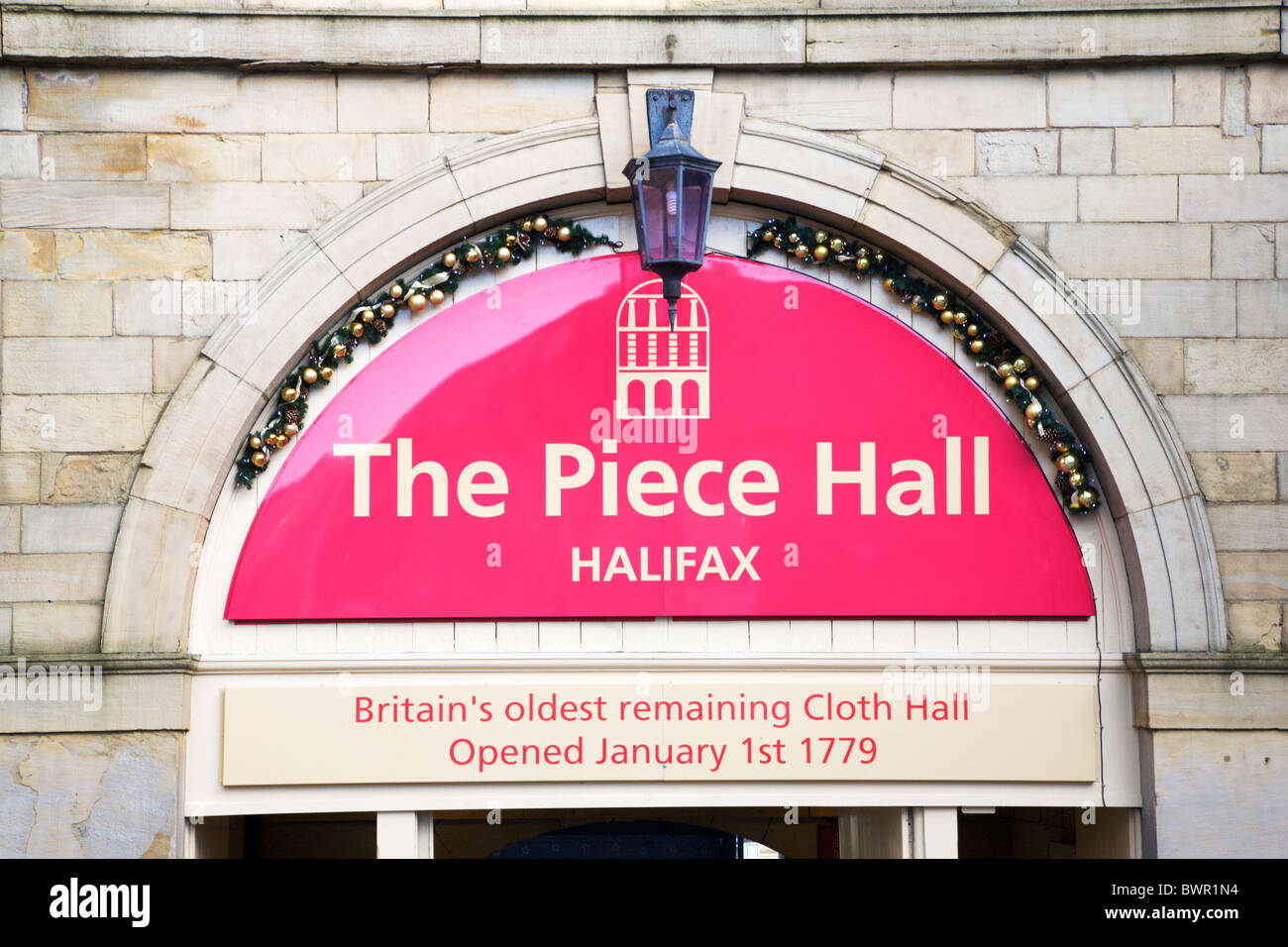 Eingang zum Stück Hall Halifax Halifax West Yorkshire England Stockfoto