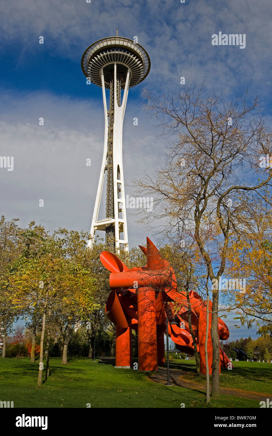 USA Amerika USA Nordamerika Seattle Stadt Washington State Pacific Science Center Raum Nadel Octo Stockfoto