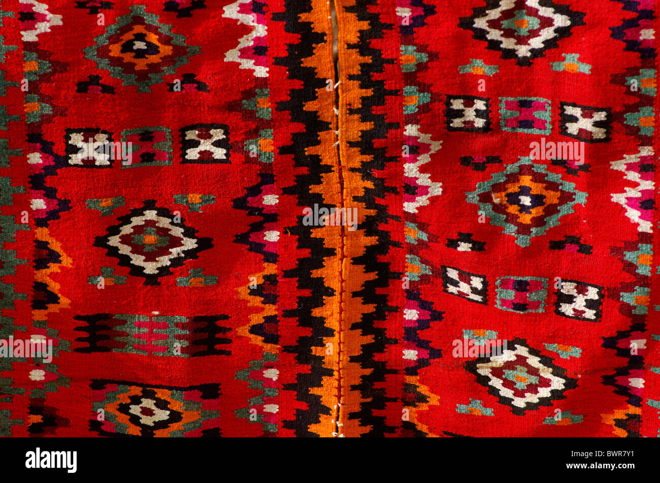 Jordan Carpet Amman Nahost Detail Strukturmuster Stoff Textil Stockfoto