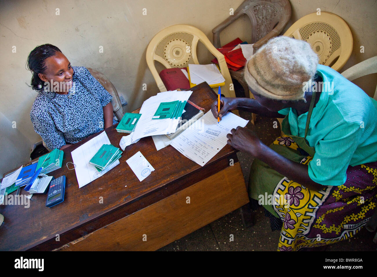 Mayuno Maji Mazuri Mikrofinanz, Mathare Slums, Nairobi, Kenia Stockfoto