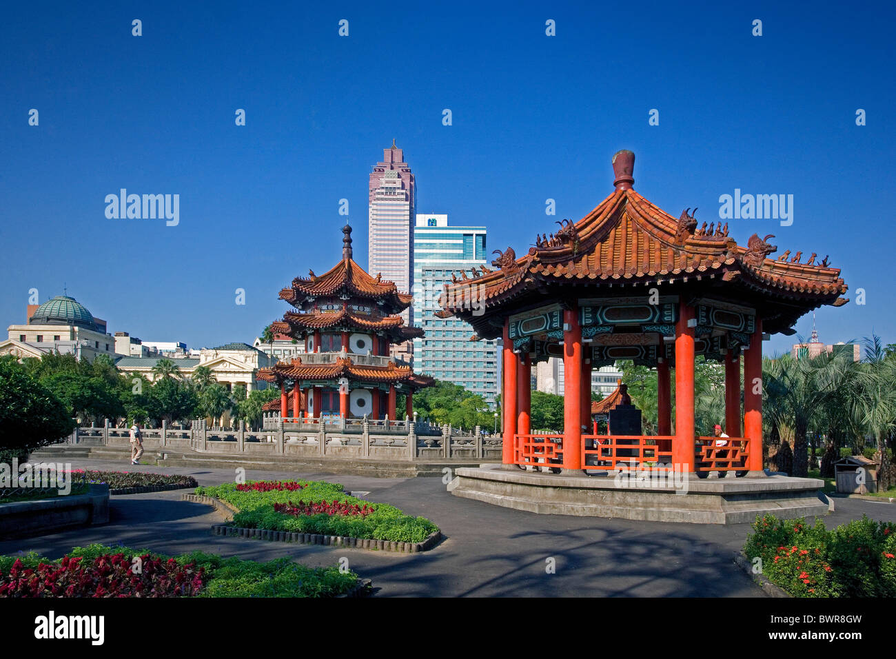 Taiwan Taipei Stadt 228 Memorial Park Asien Peace Park 228 Vorfall traditionelle Tradition chinesischer Architektur Stockfoto
