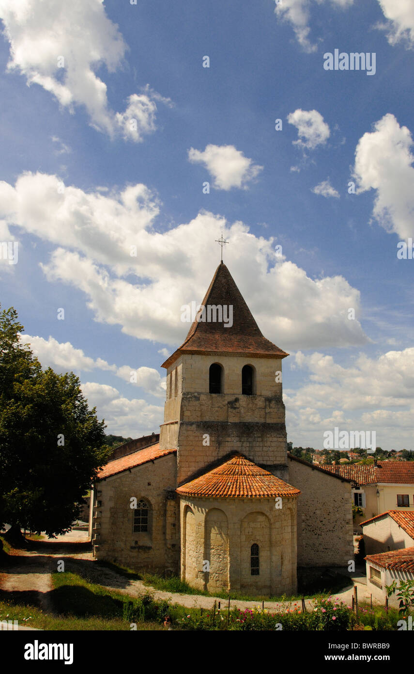 Alten Stiftskirche Kirche Notre-Dame, Riberac, Dordogne, Aquitaine, Frankreich Stockfoto