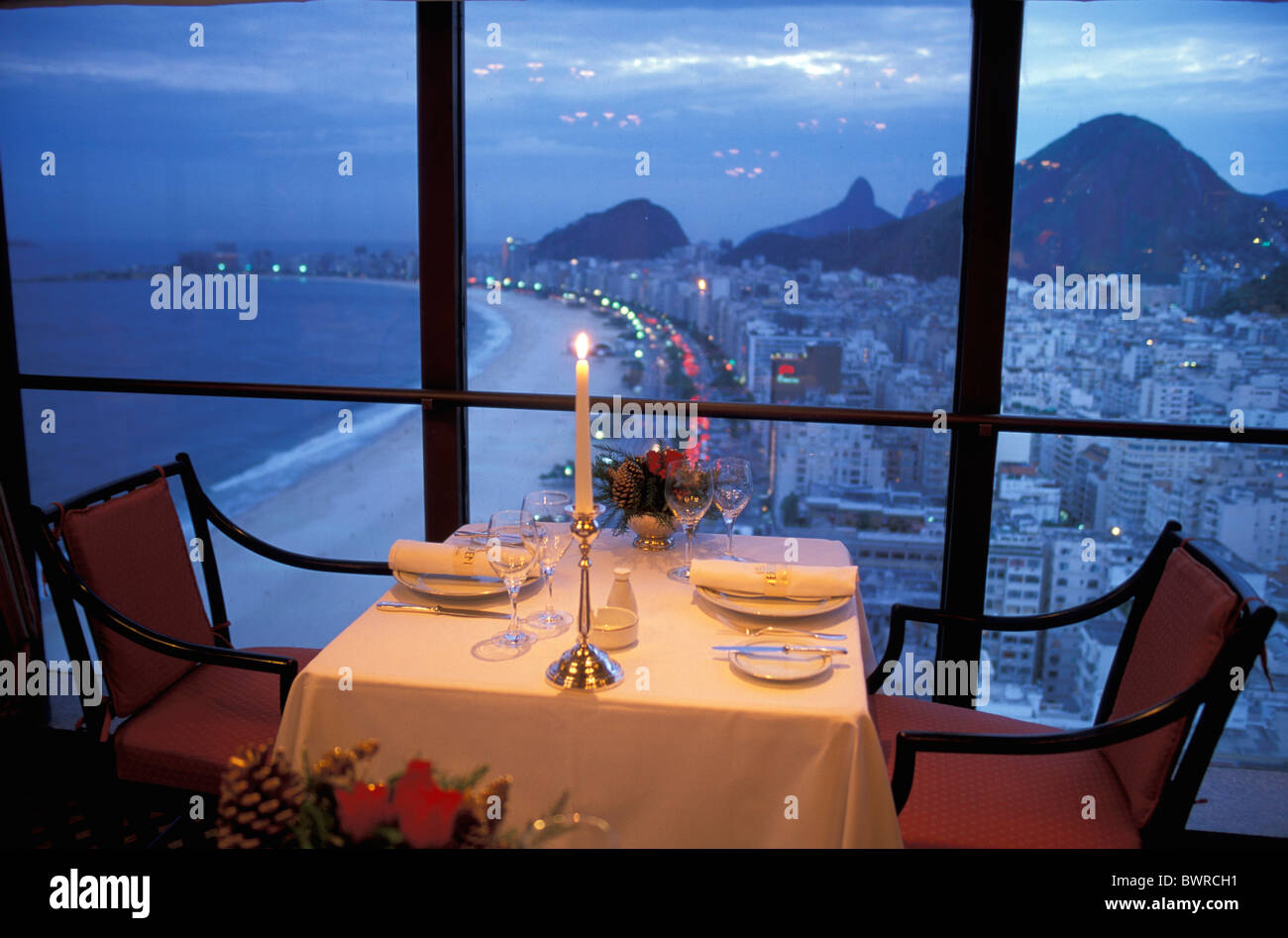 Südamerika Brasilien Rio de Janeiro Restaurant Le Saint Honore Hotel Le Meridien Südamerika Restaurant einschrauben Stockfoto