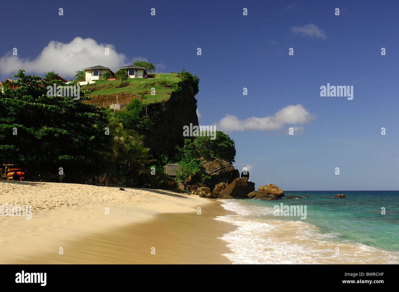 Grenada Palmen Maca Bana Villen Karibik Insel Hotel Resort Gebäude Haus Tourismus Reisen Urlaub Ho Stockfoto