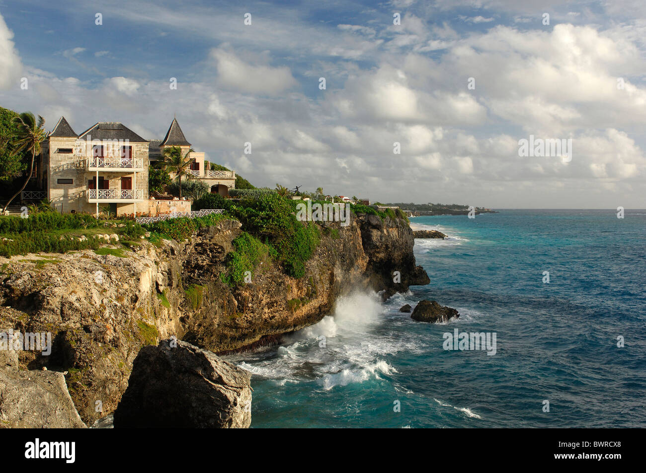 Barbados historische Hotel Residences Crane Resort Residenzen Karibik Küste Meer Ozean Inselhotel Tourismus T Stockfoto