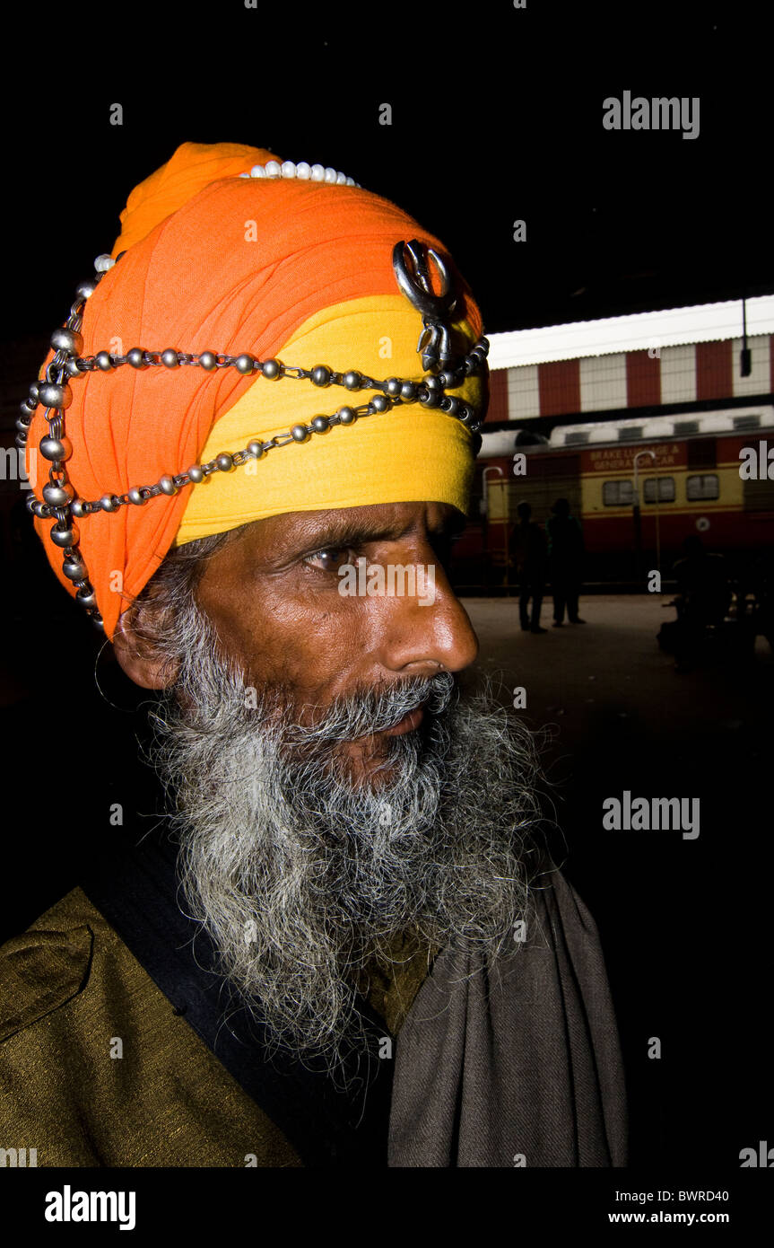 Porträt einer Nihang. Stockfoto