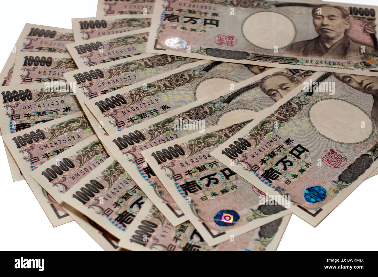 Japanische Währung 10.000 yen Stockfoto