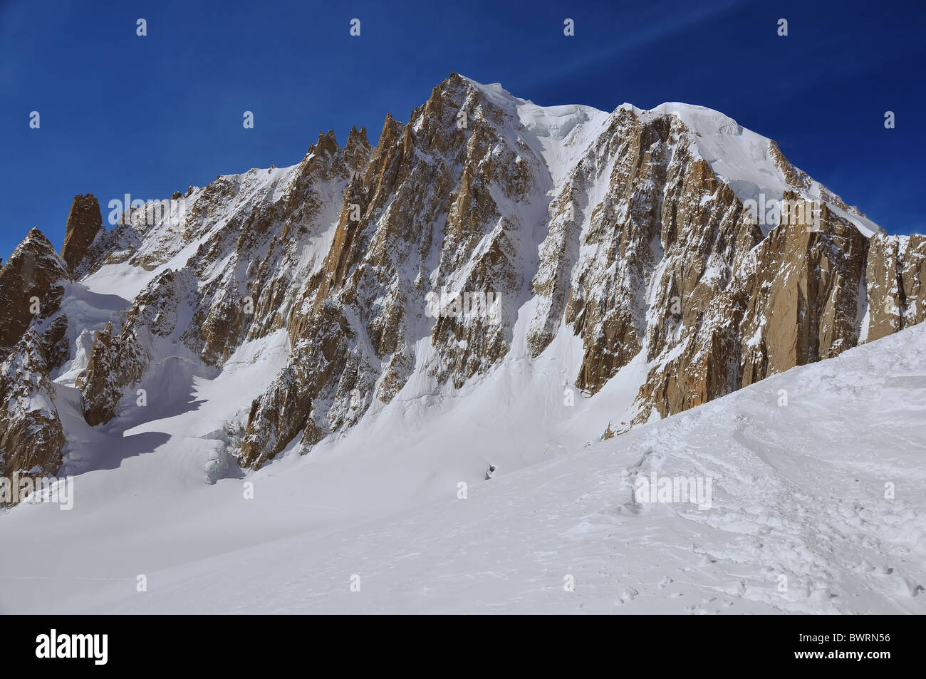Mont Blanc de Tacul, Bestandteil der Mt-Blanc-Massiv in Frankreich Stockfoto Mont Blanc de Tacul, Bestandteil der Mt-Blanc-Massiv in Frankreich Stockfoto