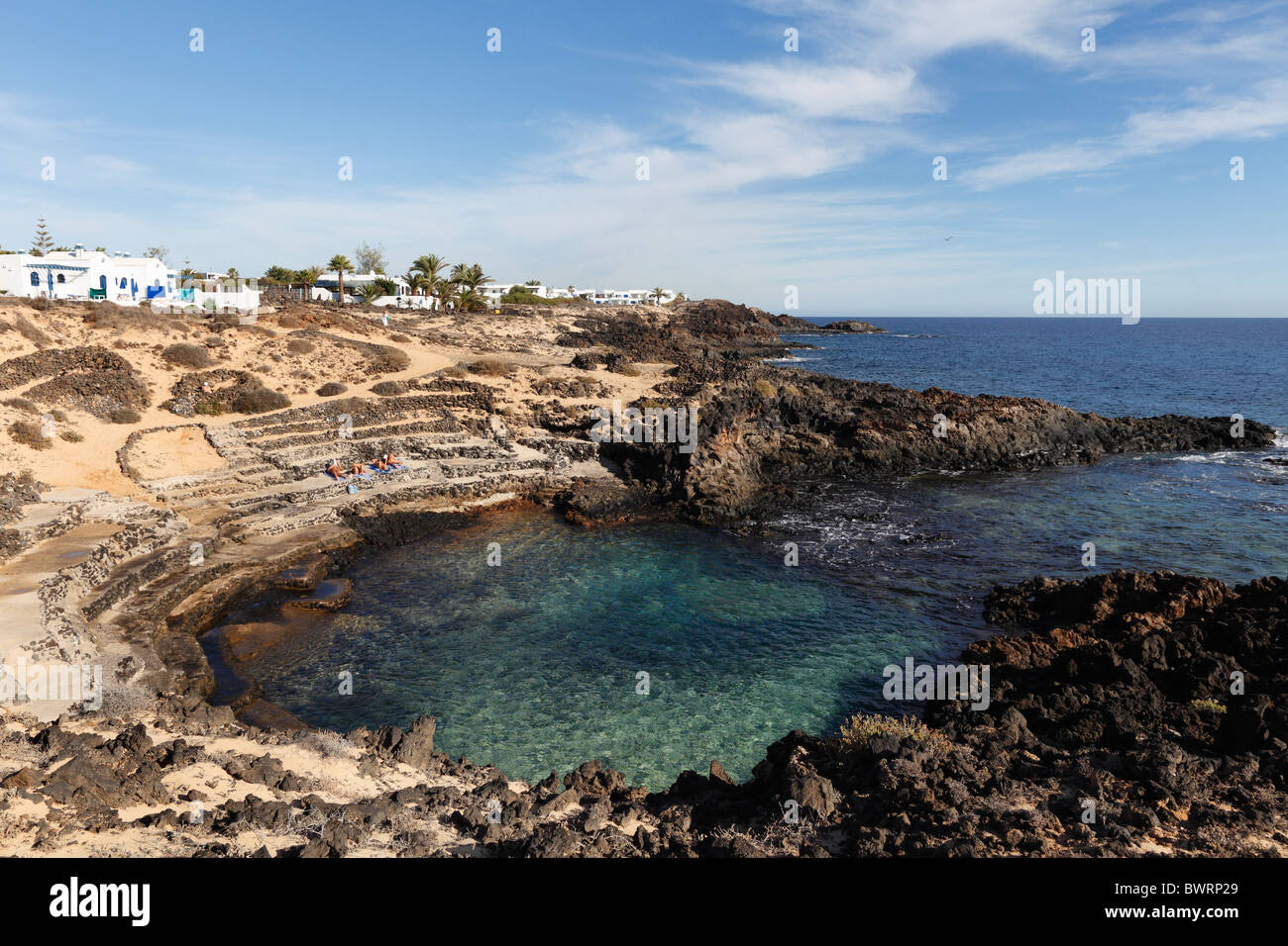 Charco del Palo, Lanzarote, Kanarische Inseln, Spanien, Europa Stockfoto