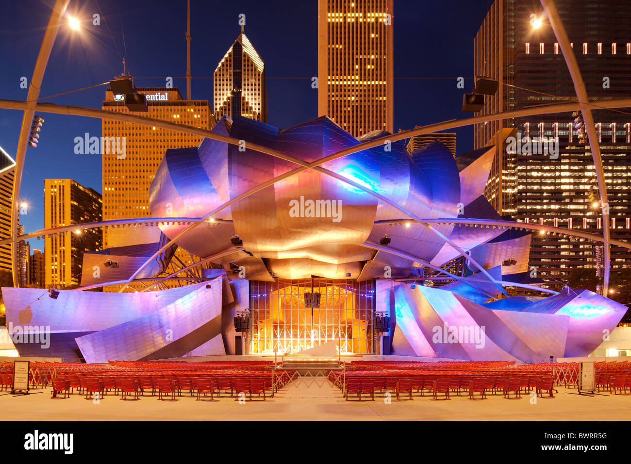 Jay Pritzker Musikpavillon, Chicago, Illinois Stockfoto