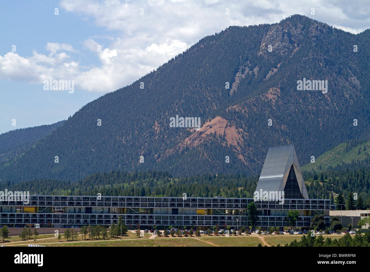 Der Campus der United States Air Force Academy in Colorado Springs, Colorado, USA. Stockfoto