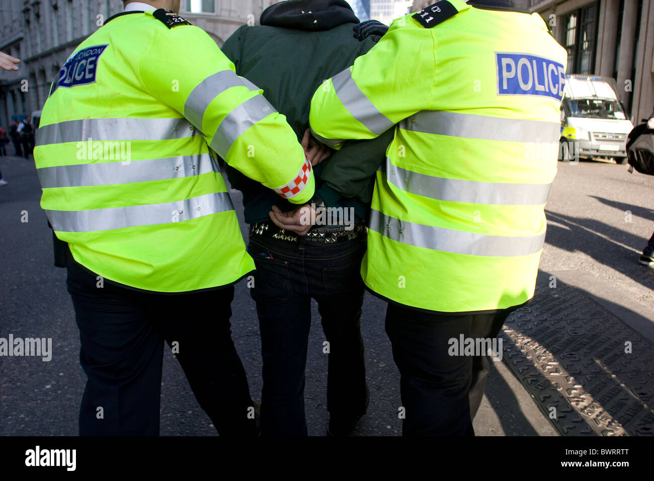 G20 Proteste 2009 in London, Vereinigtes Königreich Stockfoto