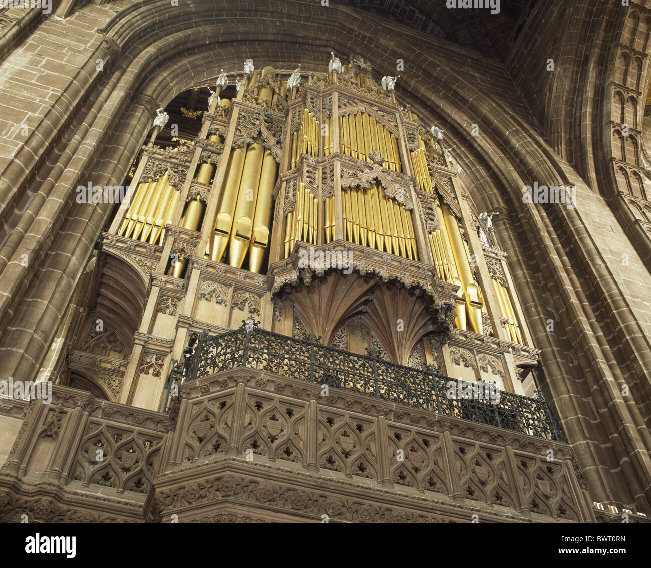 Orgel Chester Cathedral von Sir George Gilbert Scott Stockfoto Orgel Chester Cathedral von Sir George Gilbert Scott Stockfoto