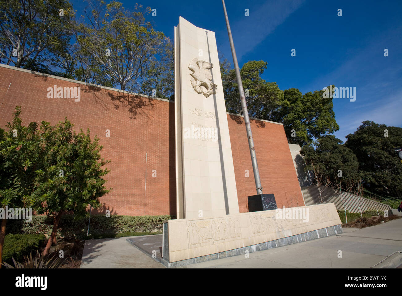 Fort Moore Pioneer Memorial, Hill Street, Downtown Los Angeles, Kalifornien, USA Stockfoto