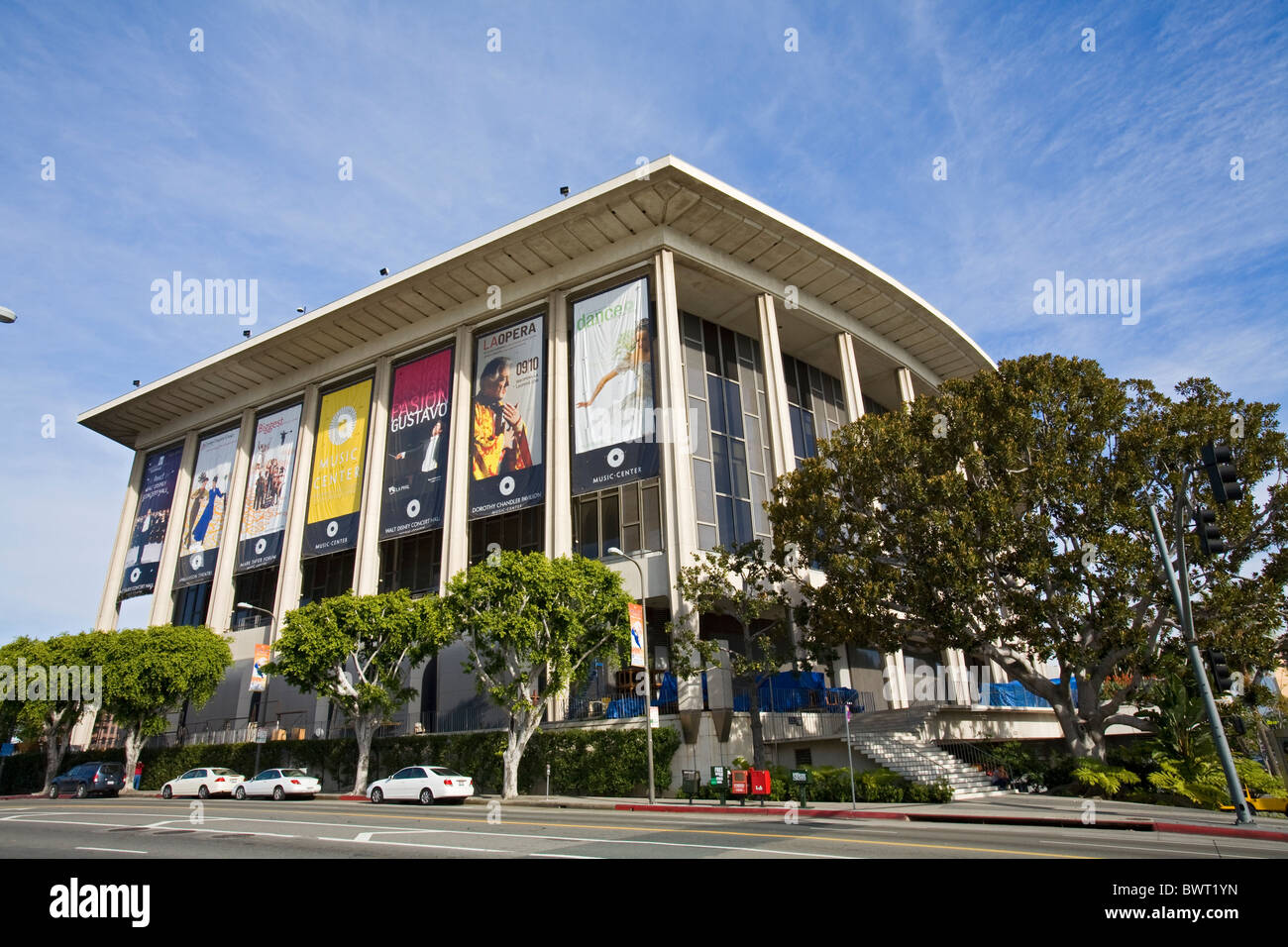 Dorothy Chandler Pavilion, Los Angeles Music Center, Grand Avenue, die Innenstadt von Los Angeles, Kalifornien, USA Stockfoto
