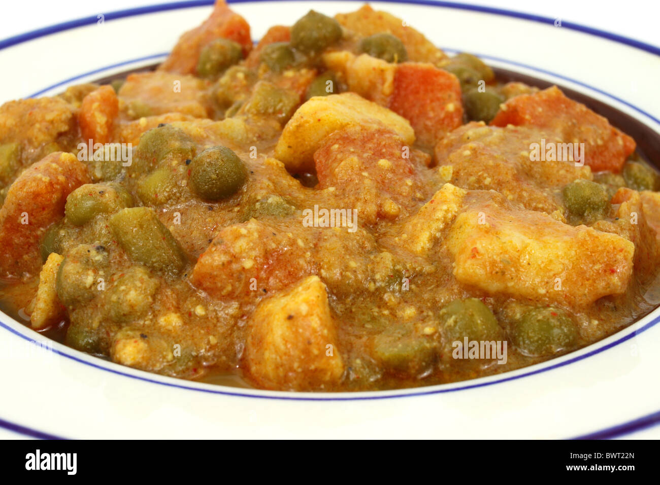 Spicy gemischte Gemüse in Curry-sauce Stockfoto