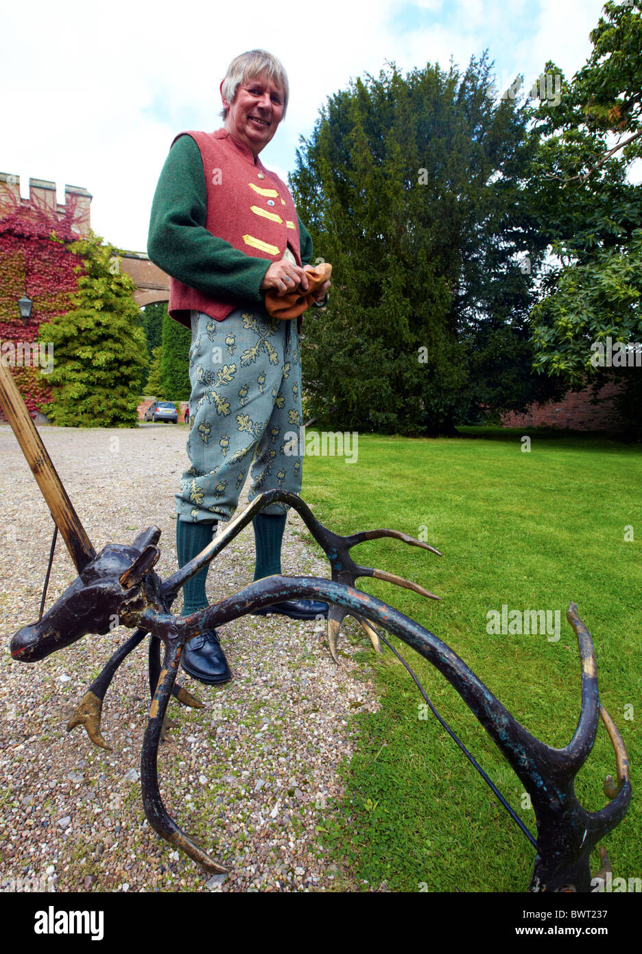 Ein Horn-Tänzer die Äbte Bromley Horn Dance Staffordshire UK Europe Stockfoto