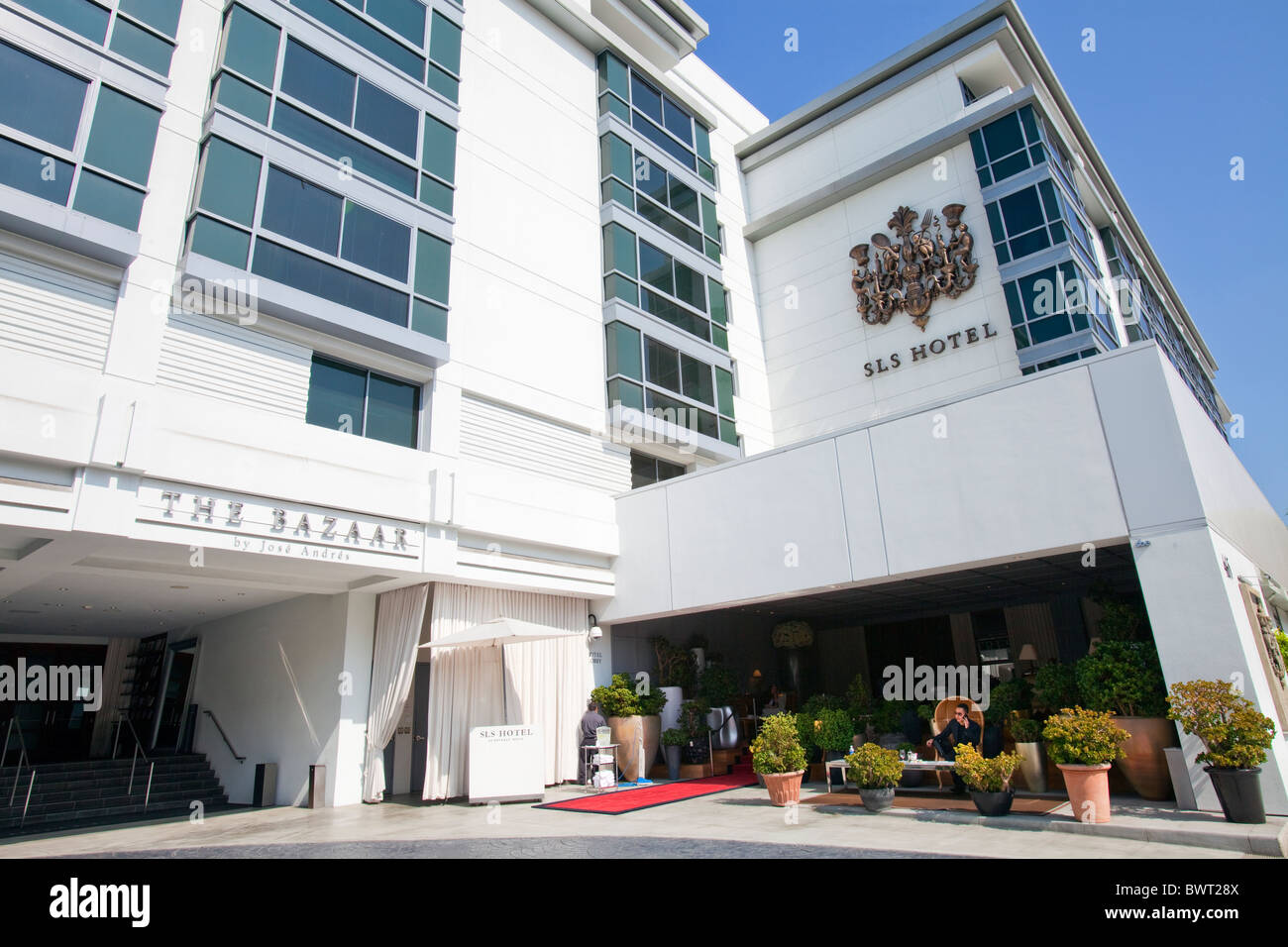 SLS Hotel at Beverly Hills, La Cienega Blvd, Los Angeles, Kalifornien, USA Stockfoto