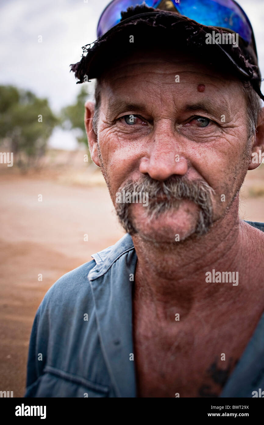 Porträt von einem australischen Bergmann Stockfoto