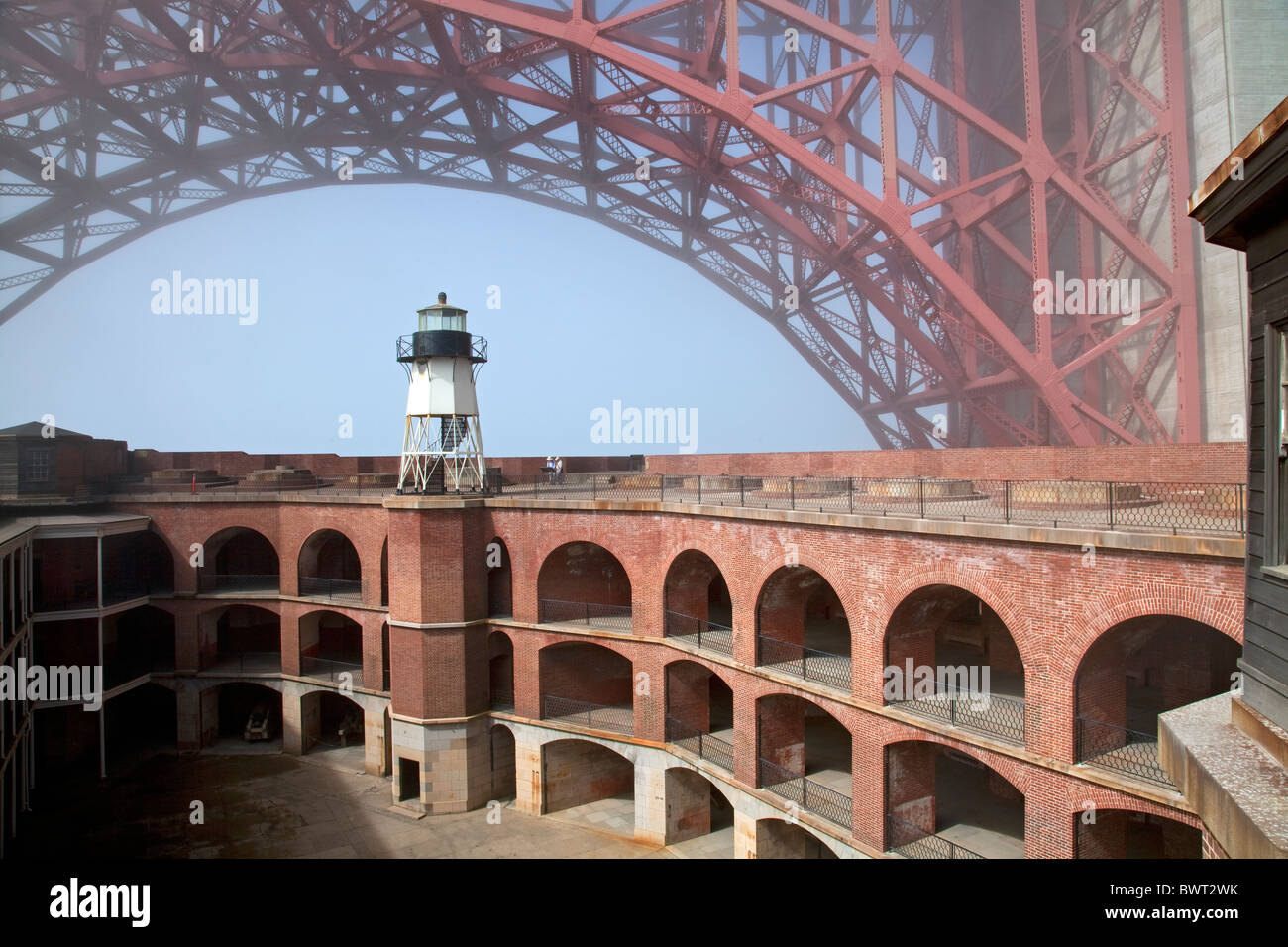 Fort Point und Golden Gate Bridge, San Francisco, Kalifornien, USA Stockfoto