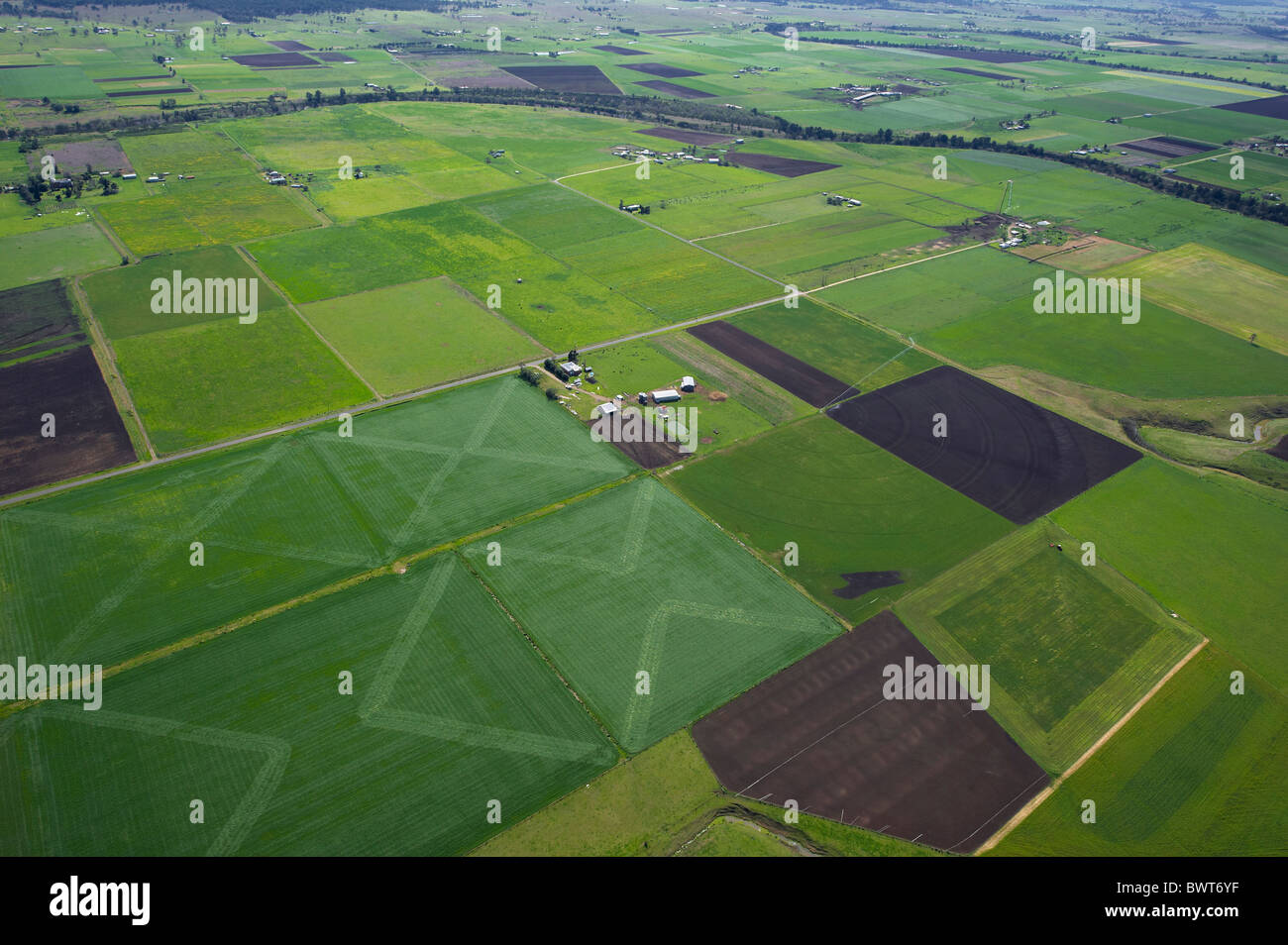 Luftaufnahme des Hunter Valley New South Wales Australien zuschneiden Stockfoto