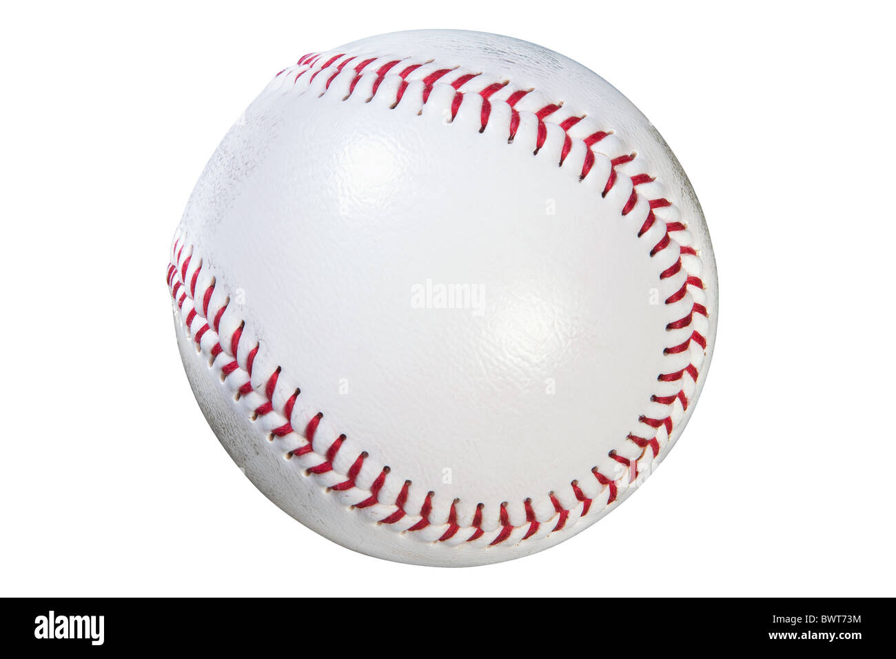 Foto eines Baseballs isoliert auf weißem Hintergrund mit Beschneidungspfad getan mit Zeichenstift-Werkzeug. Stockfoto