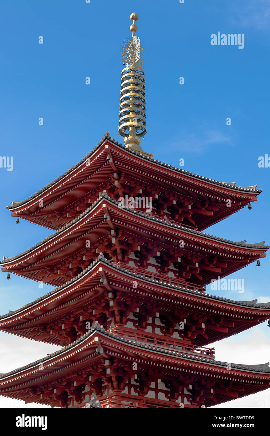 Fünf berühmte Pagode in Tokio Stockfoto