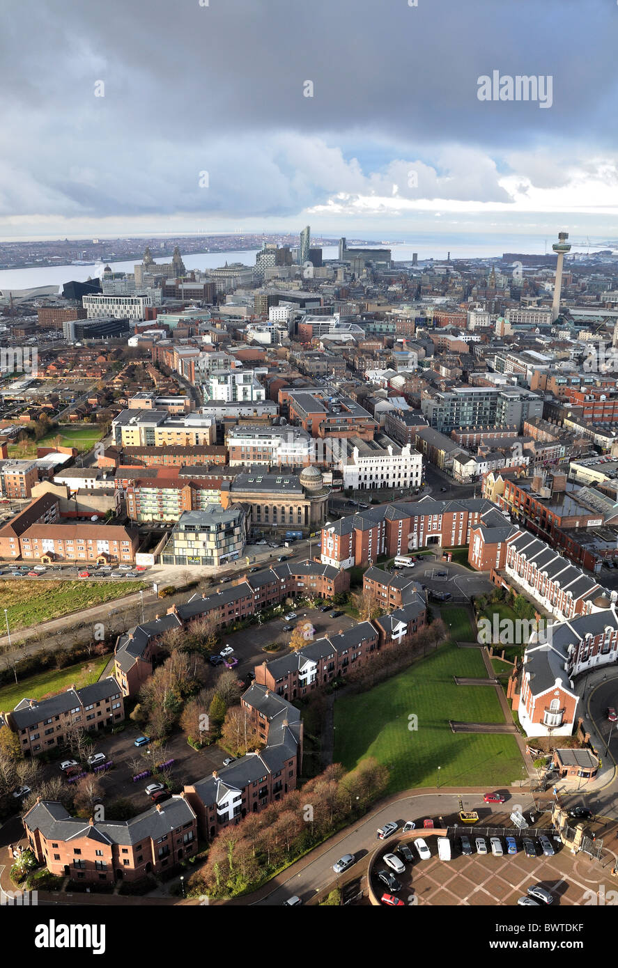Skyline der Stadt Liverpool Anglican Cathedral Stockfoto