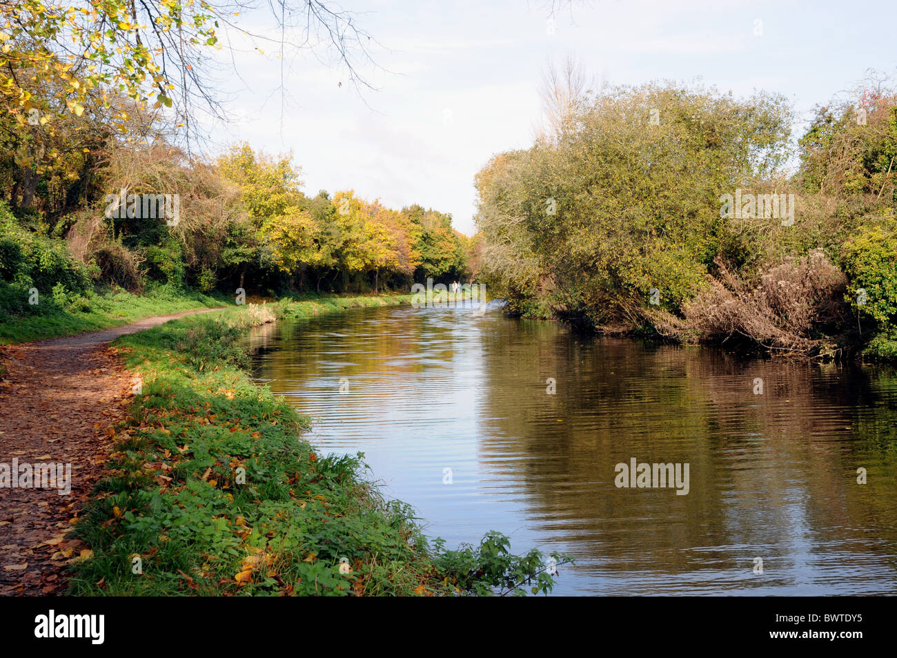 Die Chichester Ship Canal in der Nähe von Hunston, West Sussex. Stockfoto