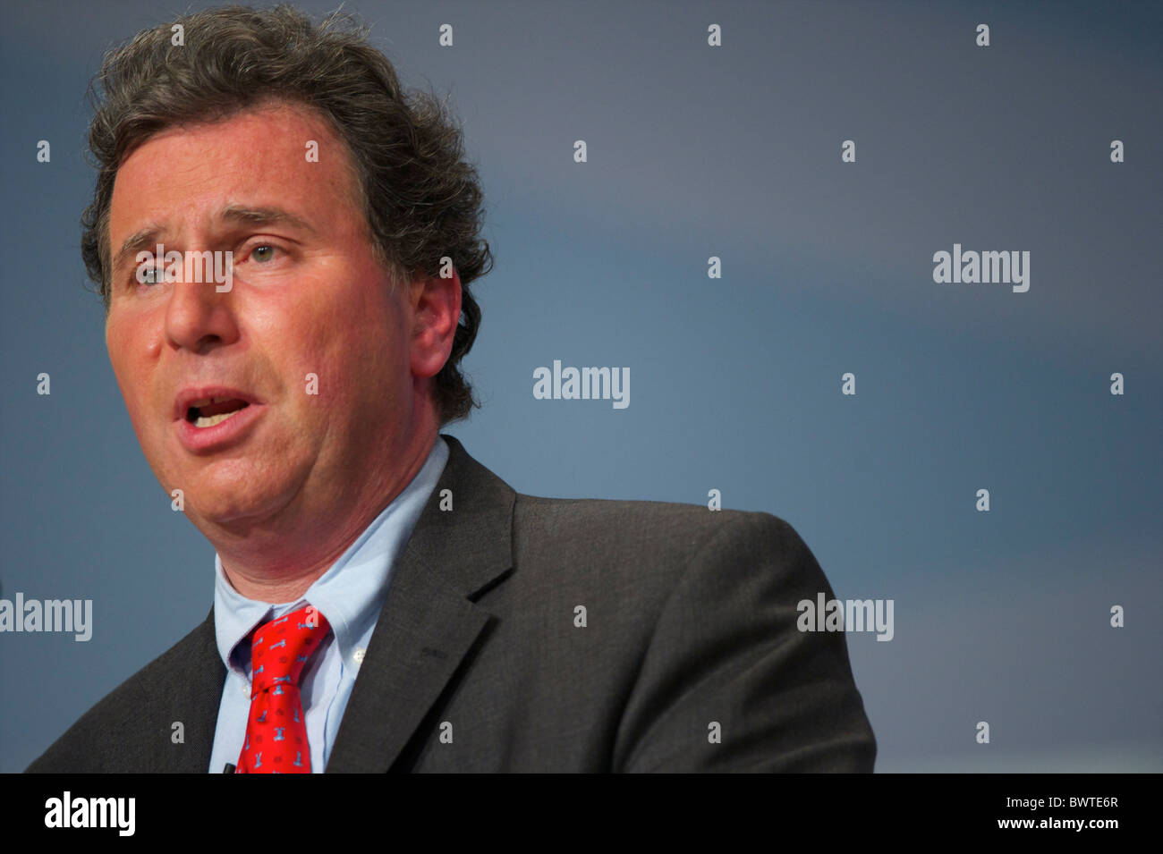 Staatsminister für Politik Oliver Letwin Adressen Delegierten am zweiten Tag der konservativen Parteikonferenz auf der Stockfoto