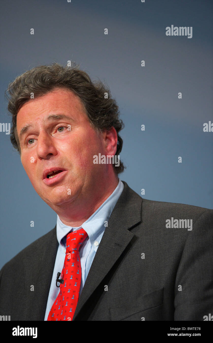 Staatsminister für Politik Oliver Letwin Adressen Delegierten am zweiten Tag der konservativen Parteikonferenz auf der Stockfoto