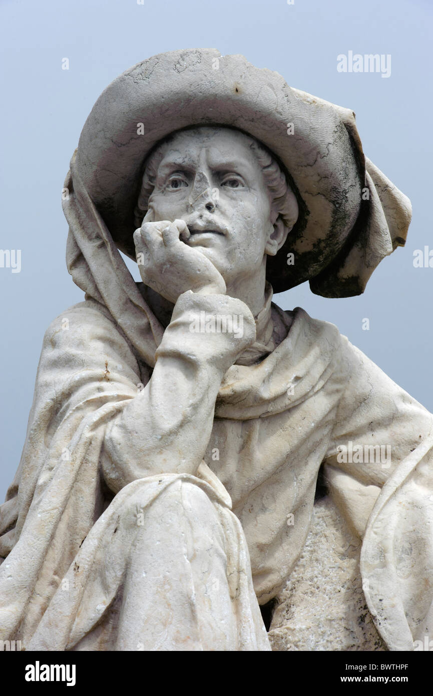 Denkmal Infante de Sagres in Vila Franca do Campo, Insel Sao Miguel Stockfoto