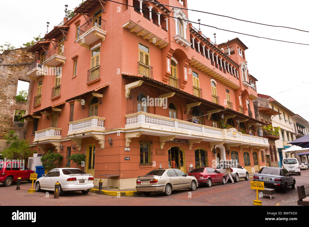 PANAMA-Stadt, PANAMA - Calle Santos Jorge in Casco Viejo, historischen Zentrum der Stadt. Stockfoto