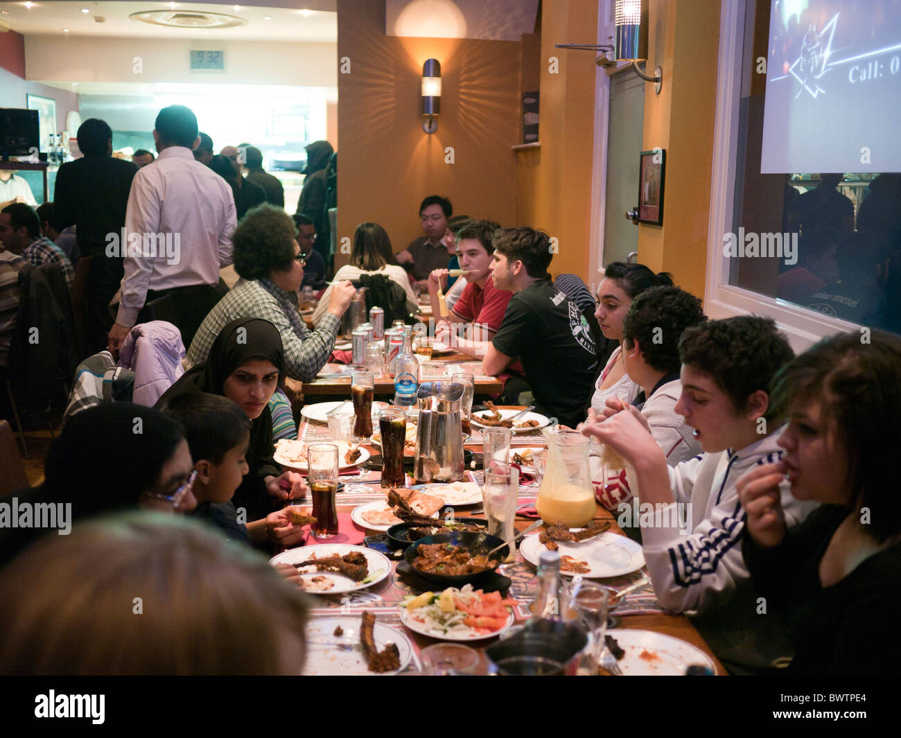 Tayyabs Indische pakistanische Restaurant East London in Großbritannien Stockfoto