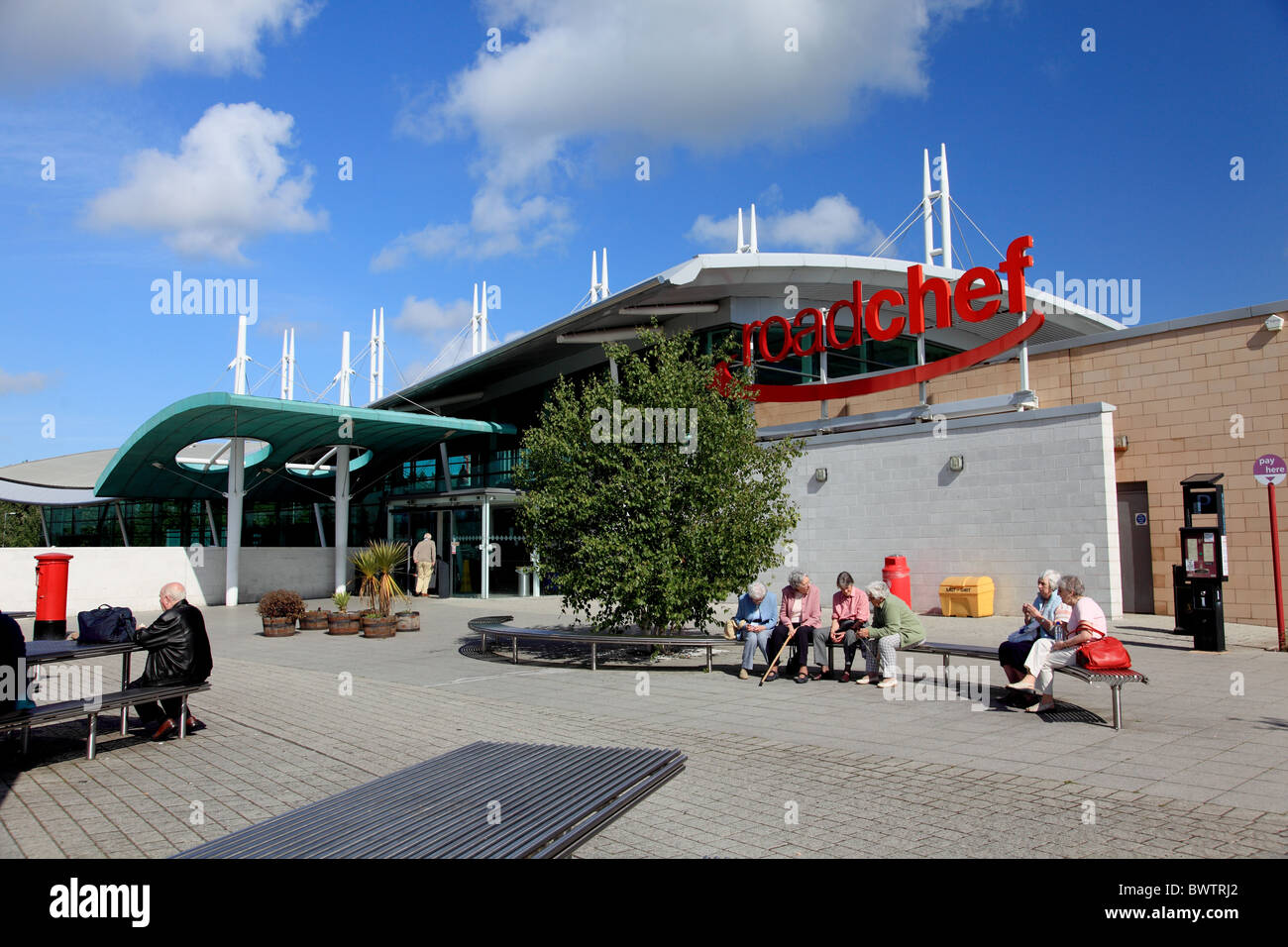 M6 Toll Servicestation an Norton Canes, Staffordshire, für Reisende sowohl Richtung Norden und Süden von RoadChef geführt. Stockfoto