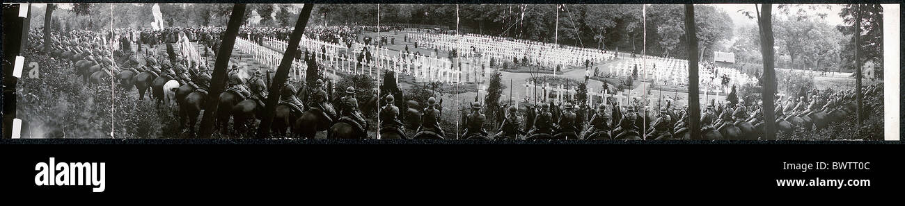 Memorial Day Feier Weltkrieg WW1 Friedhof amerikanische historische Geschichte historisch 1920 Stockfoto