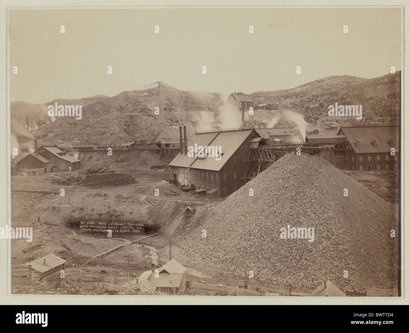 Goldfieber führen Stadt USA Amerika USA Nordamerika meine Mühle Industrie Foto John Grabill ca. 1890 Stockfoto