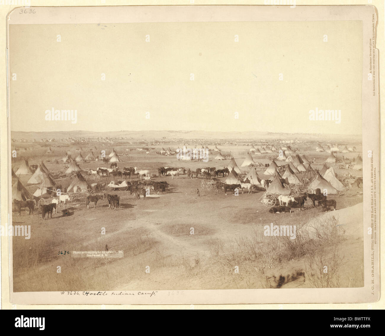 Indische camp Tipi Krieg USA Amerika-USA-Nordamerika-Indianer Foto John Grabill ca. 1890 Vereinigte Stat Stockfoto