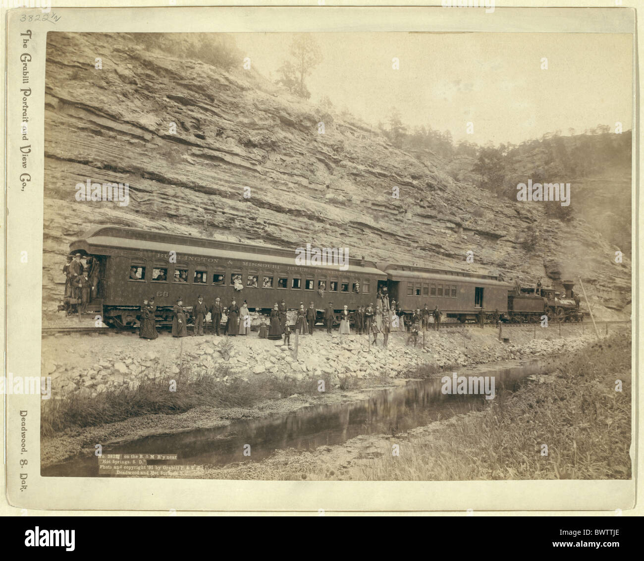 USA Amerika USA Nordamerika Hot Springs South Dakota Wildwest 1890 Eisenbahn Passagiere Vereinigten S Stockfoto